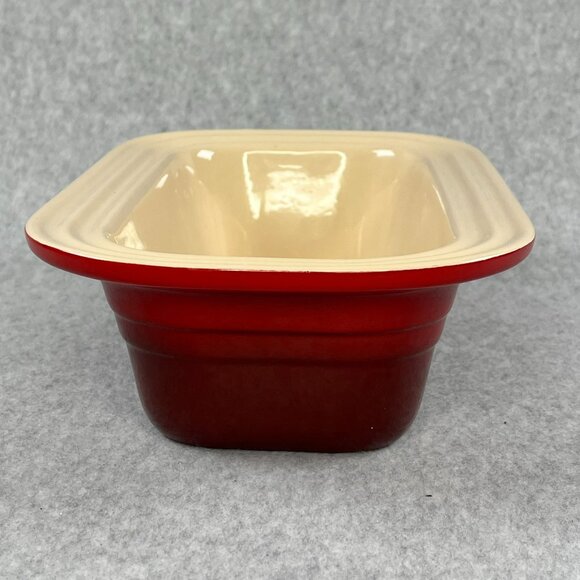 Le Creuset Rectangular Ceramic Casserole Baking Dish Baker 11x7 Red Stoneware - Picture 7 of 10